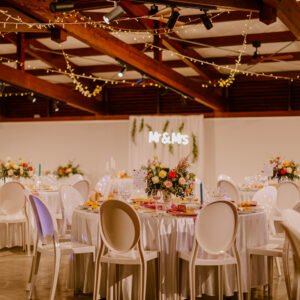 Photo d'un mariage à La Réunion – Guirlandes lumineuses