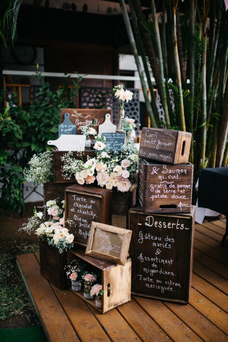 Photo d'un mariage à La Réunion – Menu