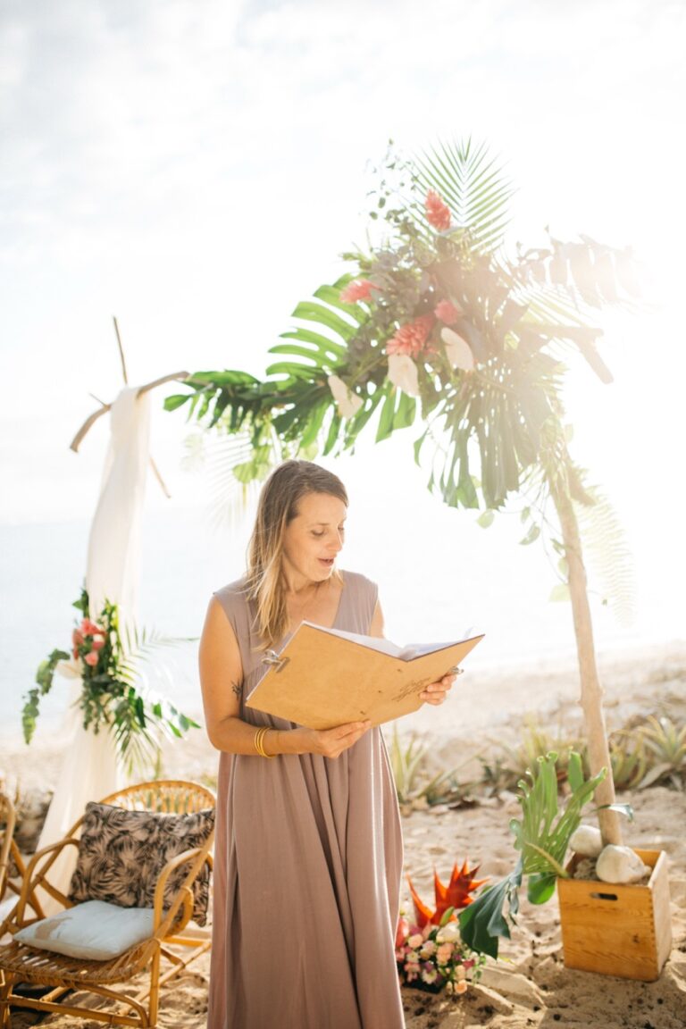 Photo d'une cérémonie laïque à La Réunion – Thème tropical – Arche