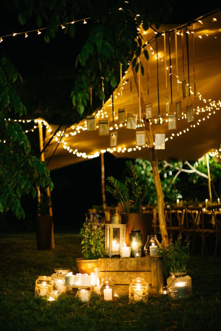 Photo d'un mariage à La Réunion – Tentes nomades, Guirlandes lumineuses