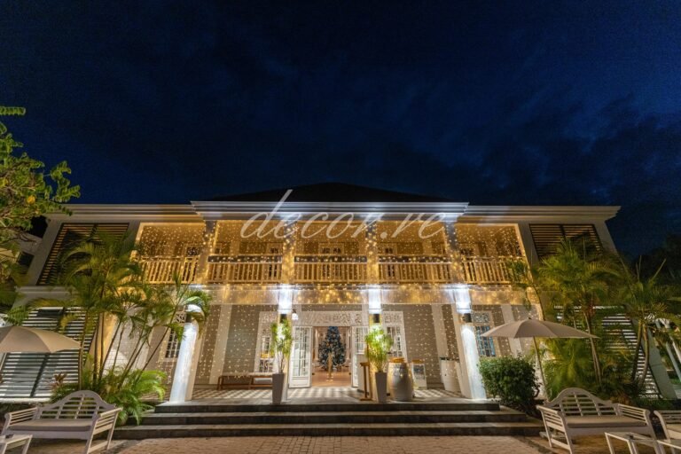 Photo d'un mariage à La Réunion – Rideaux lumineux