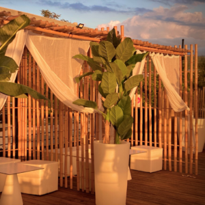 Photo d'un événement professionnel à La Réunion – Box en bambou