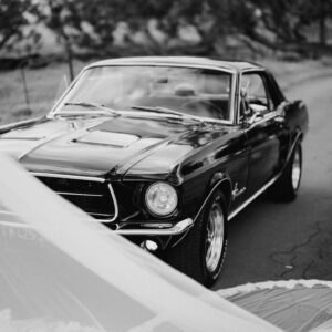 Photo d'un mariage à La Réunion – Ford Mustang