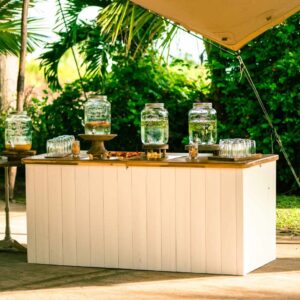 Table buffet "white and wood"