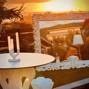 Mirror of love, Table haute MASTER OF LOVE, Lampe de table Luna