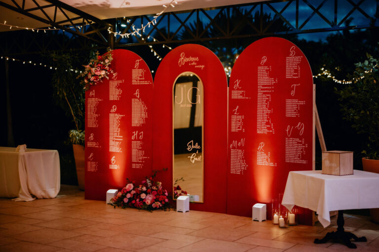 Photo d'un mariage à La Réunion – Plan de tables – Décoration florale