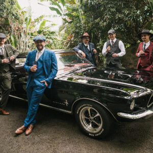 Photo d'un mariage à La Réunion – Ford Mustang