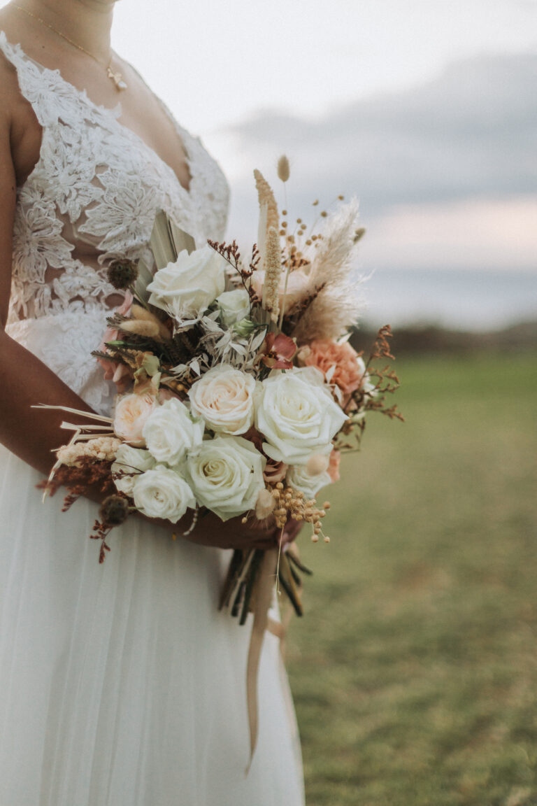 Photo d'un mariage à La Réunion – Bouquet de la mariée – Décoration florale