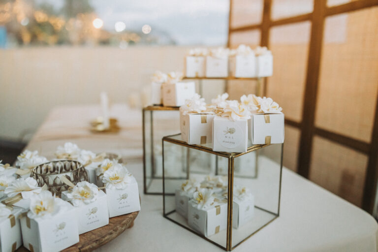 Photo d'un mariage à La Réunion – Cadeaux invités – Décoration florale