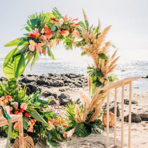 Photo d'une cérémonie laïque à La Réunion – Thème tropical – Arche
