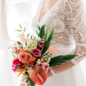 Photo d'un mariage à La Réunion – Bouquet de la mariée – Décoration florale