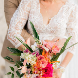 Photo d'un mariage à La Réunion – Bouquet de la mariée – Décoration florale