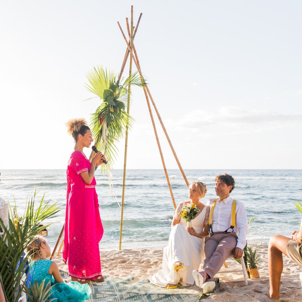 Photo d'une cérémonie laïque à La Réunion – Plage