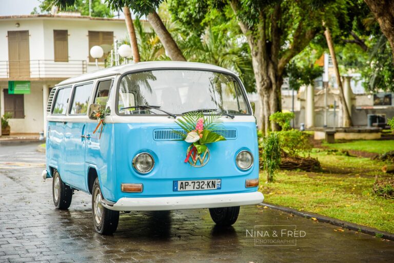 Photo d'un mariage à La Réunion – COMBI VW