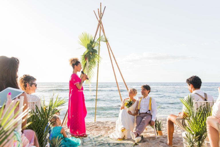 Photo d'une cérémonie laïque à La Réunion – Plage
